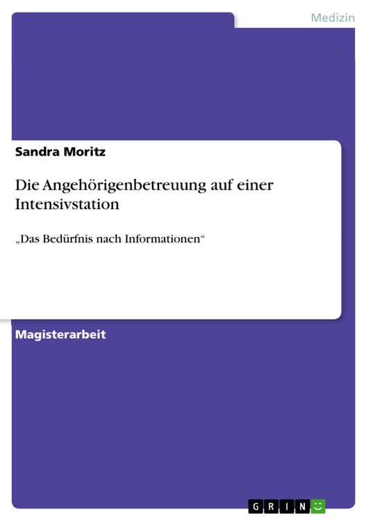 Produktbild: Die Angeh&ouml;rigenbetreuung auf einer Intensivstation