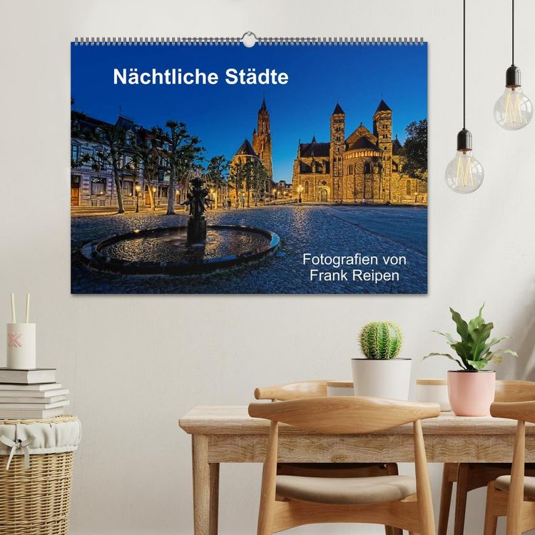 Produktbild: N&auml;chtliche St&auml;dte (Wandkalender 2026 DIN A2 quer), CALVENDO Monatskalender