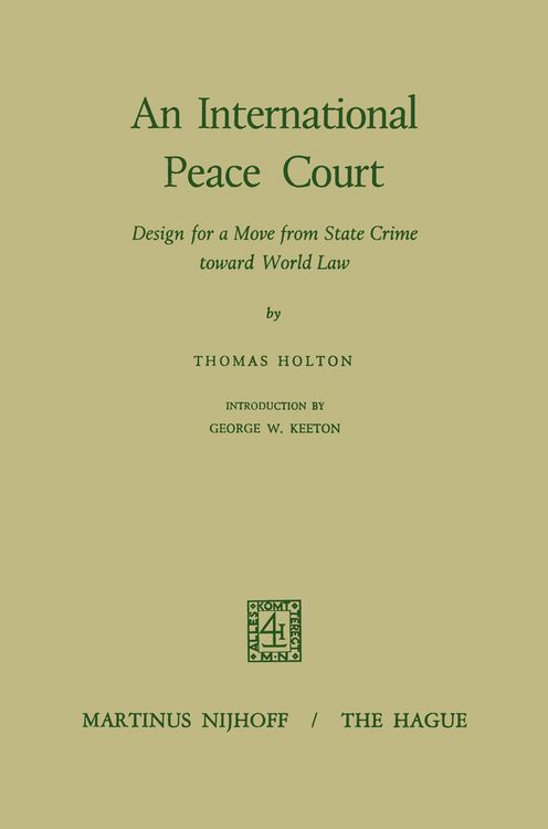 Produktbild: An International Peace Court