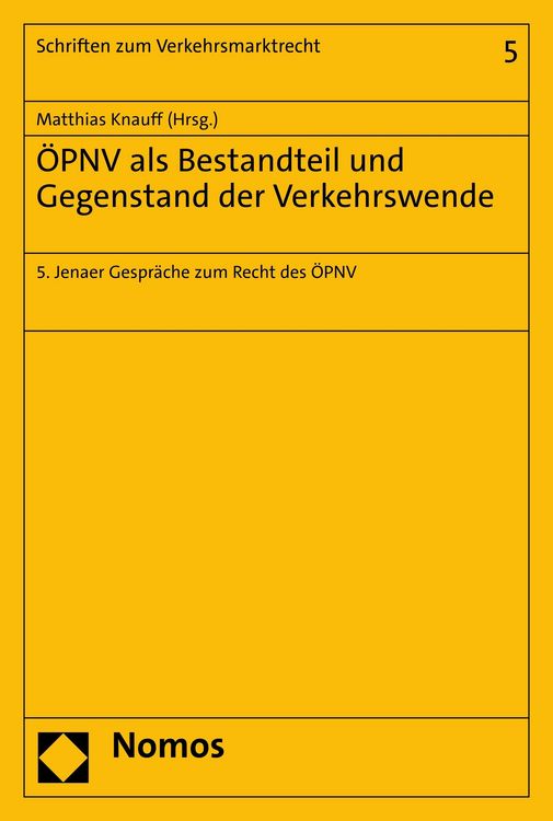 Produktbild: &Ouml;PNV als Bestandteil und Gegenstand der Verkehrswende