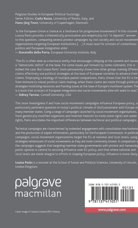 Produktbild: Social Movement Campaigns on EU Policy