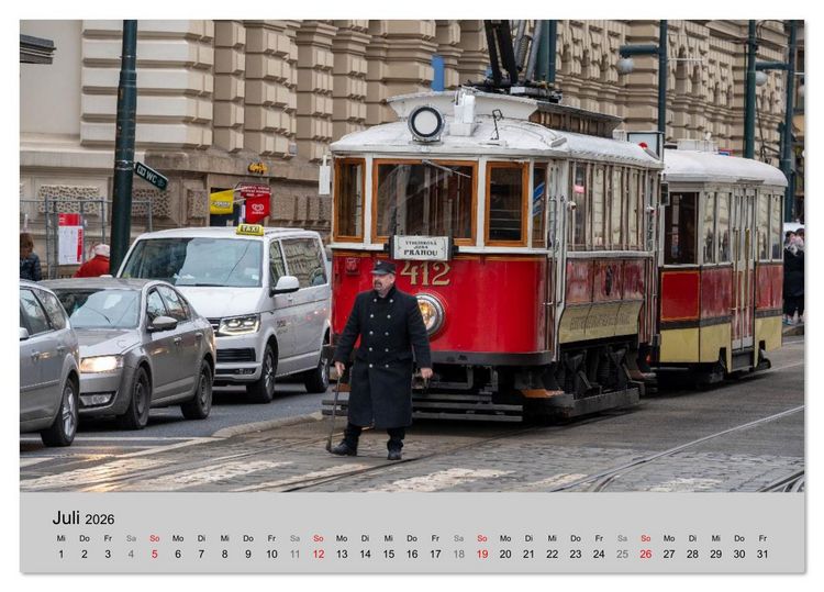 Produktbild: Stra&szlig;enbahnklassiker auf Schienen (Tischkalender 2026 DIN A5 quer), CALVENDO Monatskalender