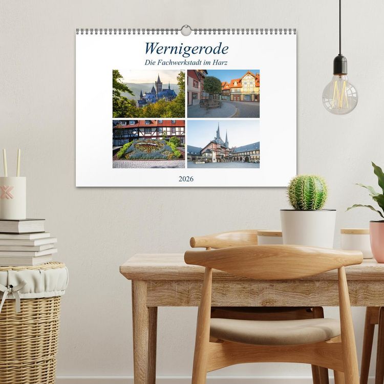 Produktbild: Wernigerode - Die Fachwerkstadt im Harz (Wandkalender 2026 DIN A3 quer), CALVENDO Monatskalender