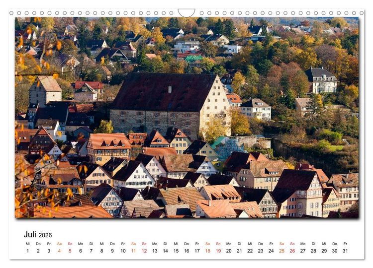 Produktbild: Aus der Ferne: Schw&auml;bisch Hall 2026 (Wandkalender 2026 DIN A3 quer), CALVENDO Monatskalender