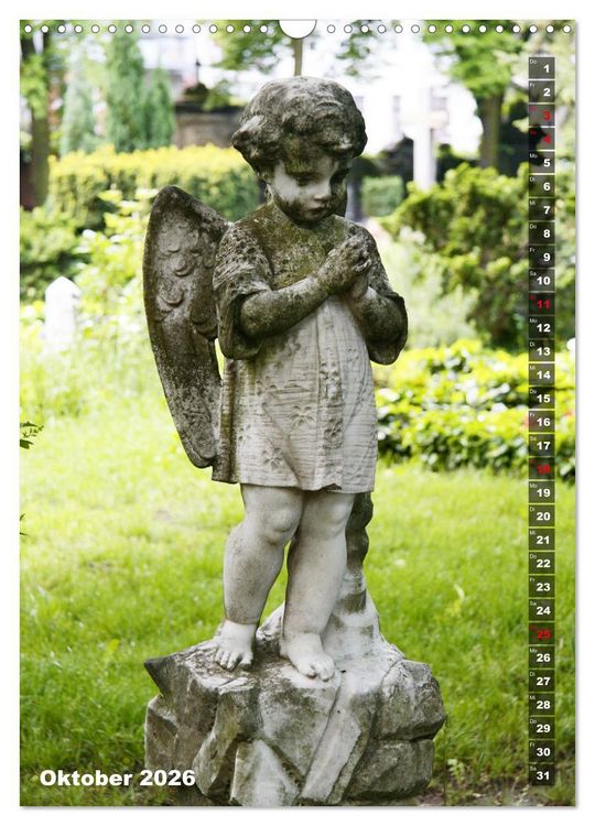 Produktbild: Friedhofsengel in Berlin (Wandkalender 2026 DIN A3 hoch), CALVENDO Monatskalender
