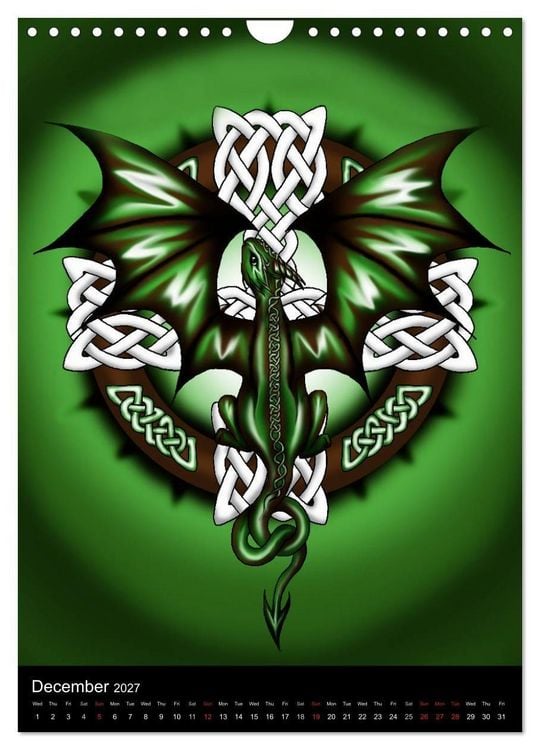 Produktbild: Dragons (Wall Calendar 2027 DIN A4 portrait), CALVENDO 12 Month Wall Calendar