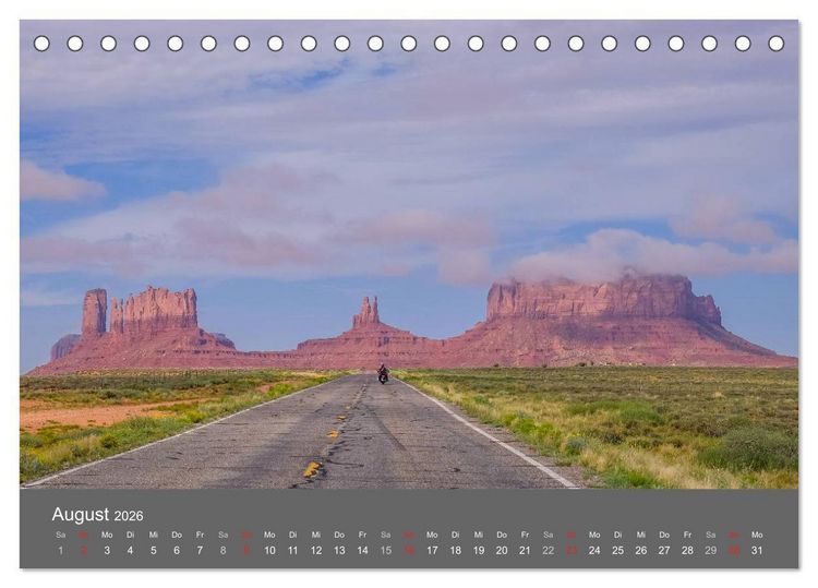Produktbild: Biker Paradies - Die Canyons der USA (Tischkalender 2026 DIN A5 quer), CALVENDO Monatskalender
