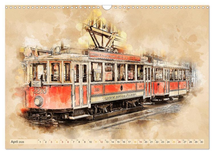 Produktbild: Stra&szlig;enbahn - Faszination auf R&auml;dern (Wandkalender 2026 DIN A3 quer), CALVENDO Monatskalender