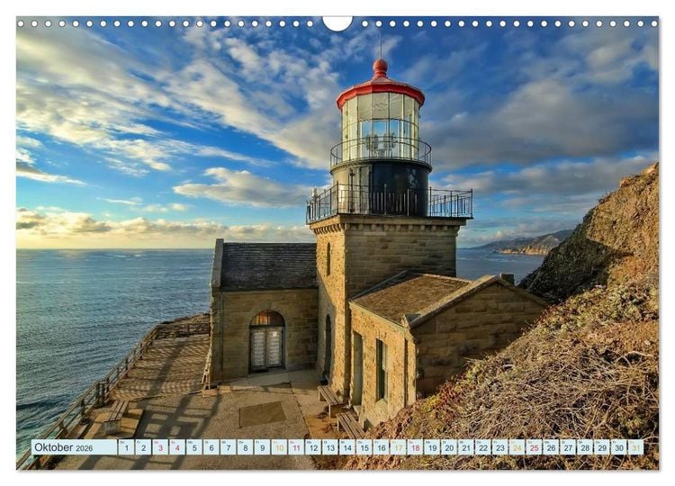 Produktbild: Leuchtt&uuml;rme - maritime Wegweiser weltweit (Wandkalender 2026 DIN A3 quer), CALVENDO Monatskalender