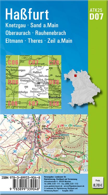 Produktbild: ATK25-D07 Ha&szlig;furt (Amtliche Topographische Karte 1:25000)