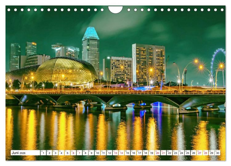 Produktbild: Singapur - faszinierende Stadt (Wandkalender 2026 DIN A4 quer), CALVENDO Monatskalender