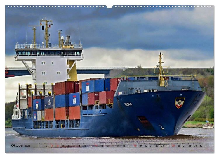 Produktbild: Transportschiffe Giganten der Meere (Wandkalender 2026 DIN A2 quer), CALVENDO Monatskalender