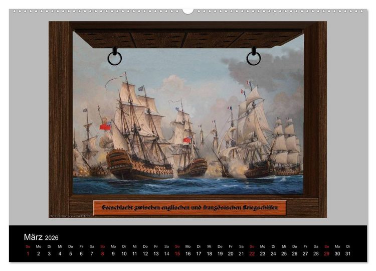 Produktbild: Schiffe im Spiegel ihrer Zeit (hochwertiger Premium Wandkalender 2026 DIN A2 quer), Kunstdruck in Hochglanz