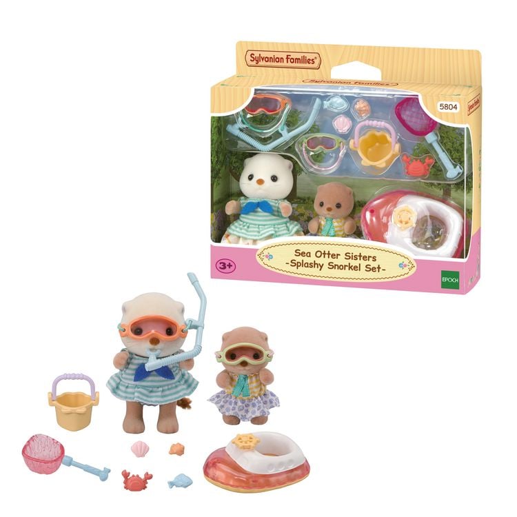 Produktbild: Sylvanian Families 5804 - Sea Otter Sisters Splashy Snorkel Set, Seeotter Schnorchel Spielset