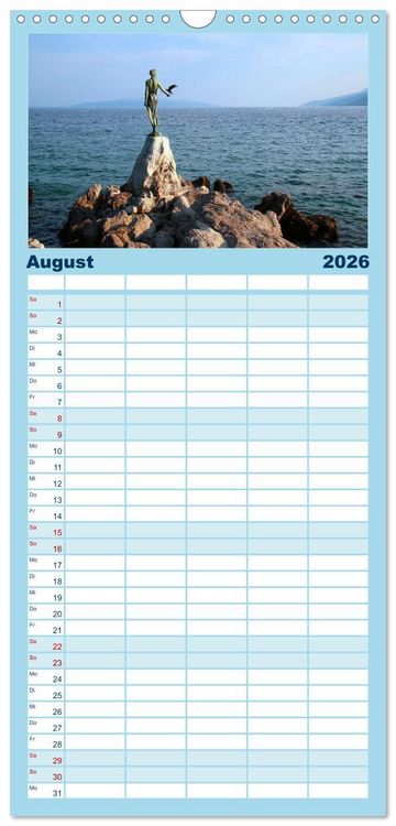 Produktbild: Familienplaner 2026 - Tr&auml;umen von Istrien mit 5 Spalten (Wandkalender, 21 x 45 cm) CALVENDO