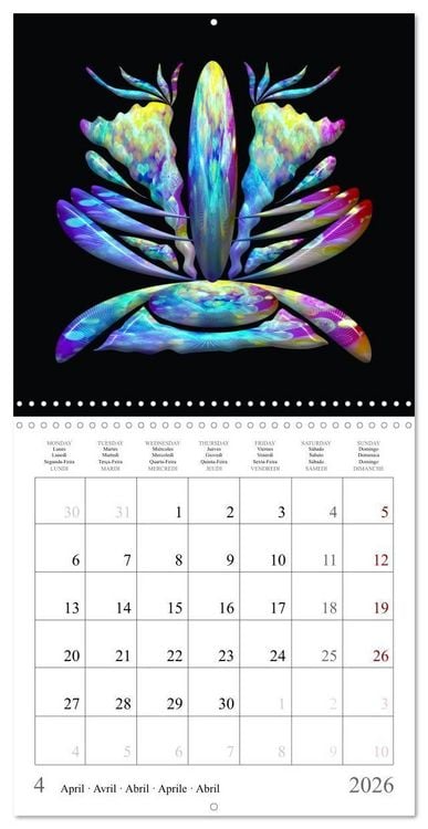 Produktbild: Une harmonie color&eacute;e (Calendrier mural carr&eacute; 2026 30x30 cm) Calendrier double avec une page pour vos prises de notes