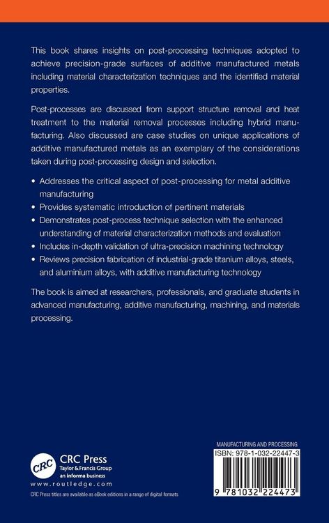 Produktbild: Post-Processing Techniques for Metal-Based Additive Manufacturing