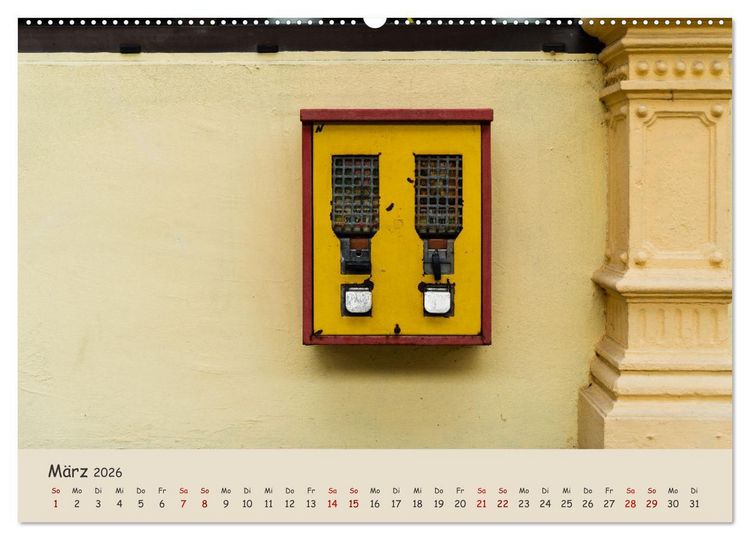 Produktbild: Kaugummiautomaten (hochwertiger Premium Wandkalender 2026 DIN A2 quer), Kunstdruck in Hochglanz