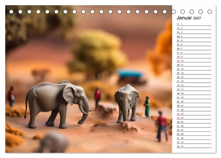 Produktbild: Miniatur Weltreise (Tischkalender 2027 DIN A5 quer), CALVENDO Monatskalender
