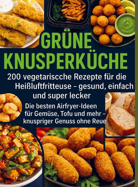 Produktbild: Gr&uuml;ne Knusperk&uuml;che 200 Vegetarische Rezepte f&uuml;r die Hei&szlig;luftfritteuse gesund, einfach Und super lecker