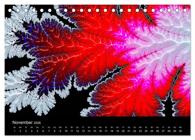 Produktbild: Fraktale - Farben - Formen 2026 (Tischkalender 2026 DIN A5 quer), CALVENDO Monatskalender