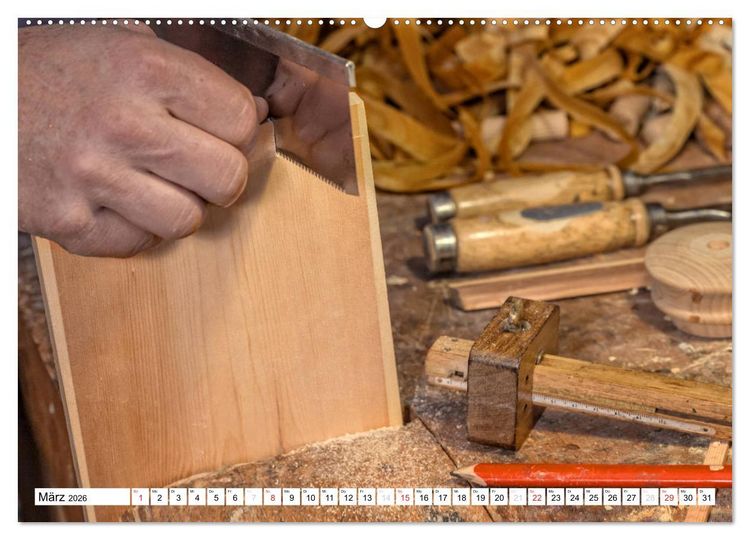 Produktbild: Holz entt&auml;uscht nie (Wandkalender 2026 DIN A2 quer), CALVENDO Monatskalender