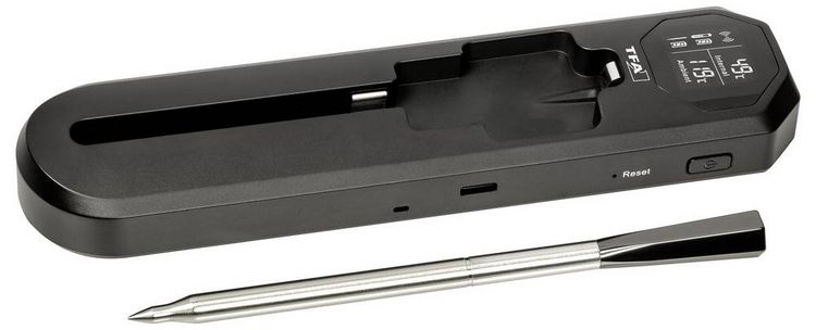 Produktbild: TFA Dostmann SMART BBQ K&Uuml;CHEN-CHEF 2 Gas, Grillwagen, Kugel, Kombi, Mobiler Gas-Grill, Smoker, Schwenk Grillthermometer Schwarz