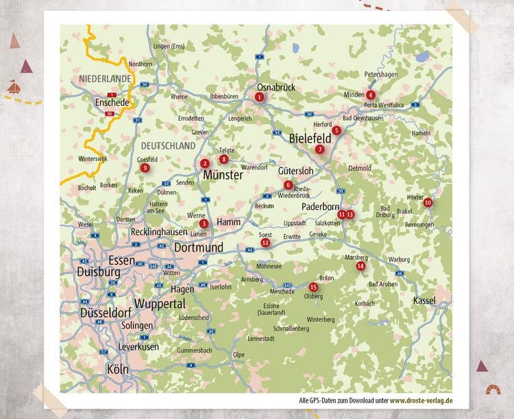 Produktbild: Westfalen - Pilgerwege. Radeln f&uuml;r die Seele