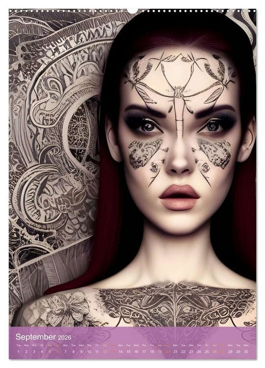 Produktbild: Inked Visions (High Quality Premium Wall Calendar 2026 DIN A2 portrait),CALVENDO 12 Month Wall Calendar