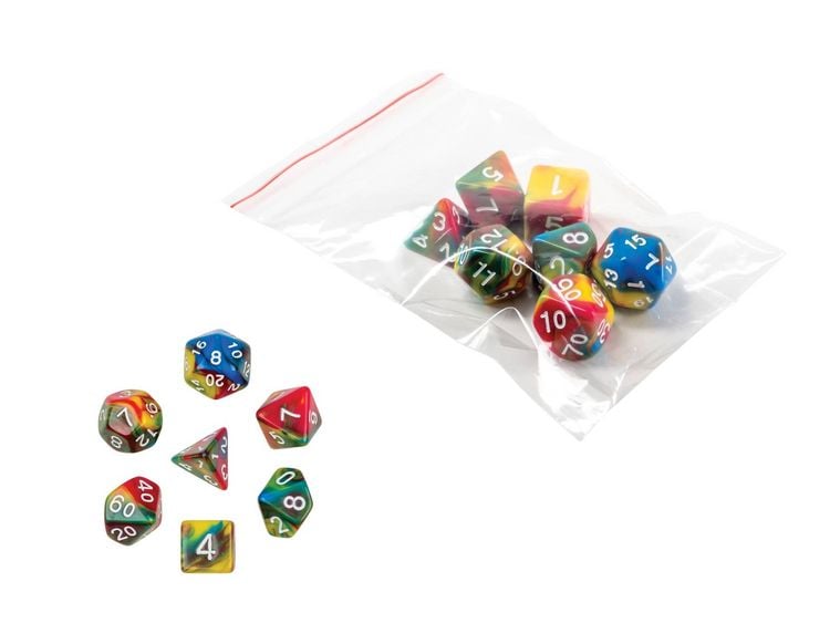 Produktbild: W&uuml;rfel, oblivion, bunt, 7er Beutel