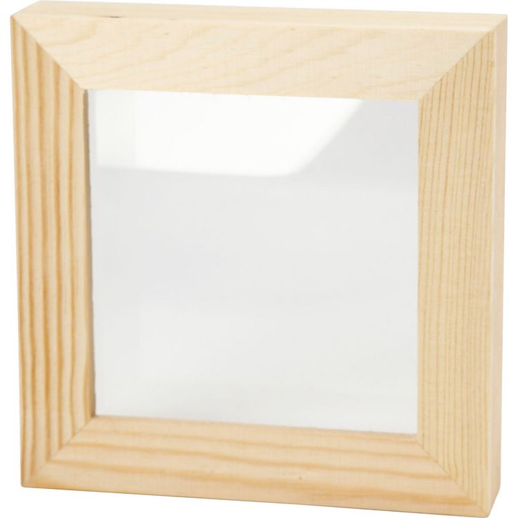 Produktbild: Creativ Company 3D-Rahmen mit Glas, T 2,5 cm, Gr&ouml;&szlig;e 12,3x12,3 cm, 1 Stk