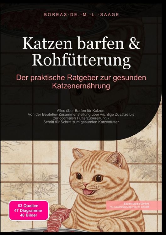 Produktbild: BARF (DE) / Katzen barfen &amp; Rohf&uuml;tterung: Der praktische Ratgeber zur gesunden Katzenern&auml;hrung