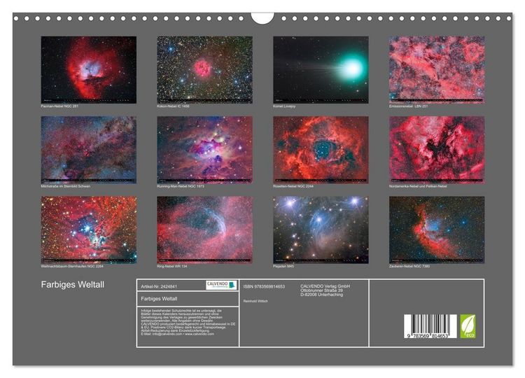 Produktbild: Farbiges Weltall (Wandkalender 2027 DIN A3 quer), CALVENDO Monatskalender