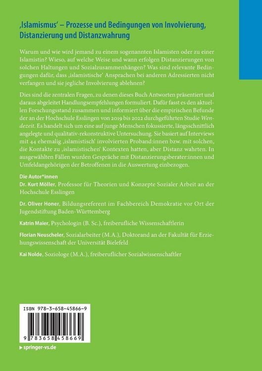 Produktbild: &sbquo;Islamismus&lsquo; - Prozesse und Bedingungen von Involvierung, Distanzierung und Distanzwahrung