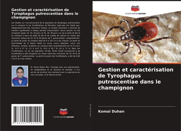 Produktbild: Gestion et caract&eacute;risation de Tyrophagus putrescentiae dans le champignon
