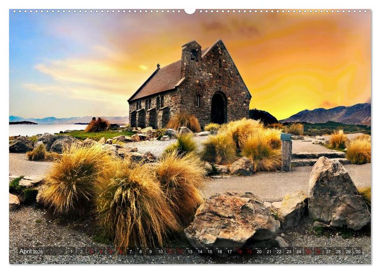Produktbild: Neuseeland, S&uuml;dpazifische Inseln (Wandkalender 2026 DIN A2 quer), CALVENDO Monatskalender