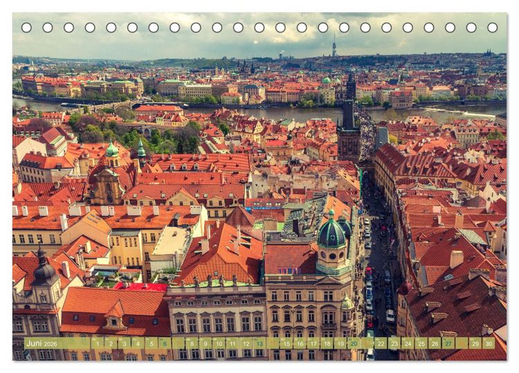 Produktbild: Aussichten auf Prag (Tischkalender 2026 DIN A5 quer), CALVENDO Monatskalender