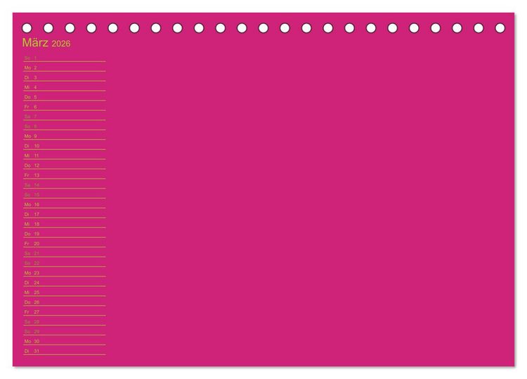 Produktbild: Bastel-Geburtstagskalender pink / Geburtstagskalender (Tischkalender 2026 DIN A5 quer), CALVENDO Monatskalender