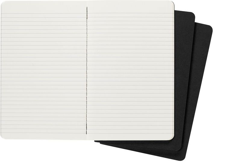 Produktbild: Moleskine Cahier large liniert schwarz DIN A5. 3er Pack