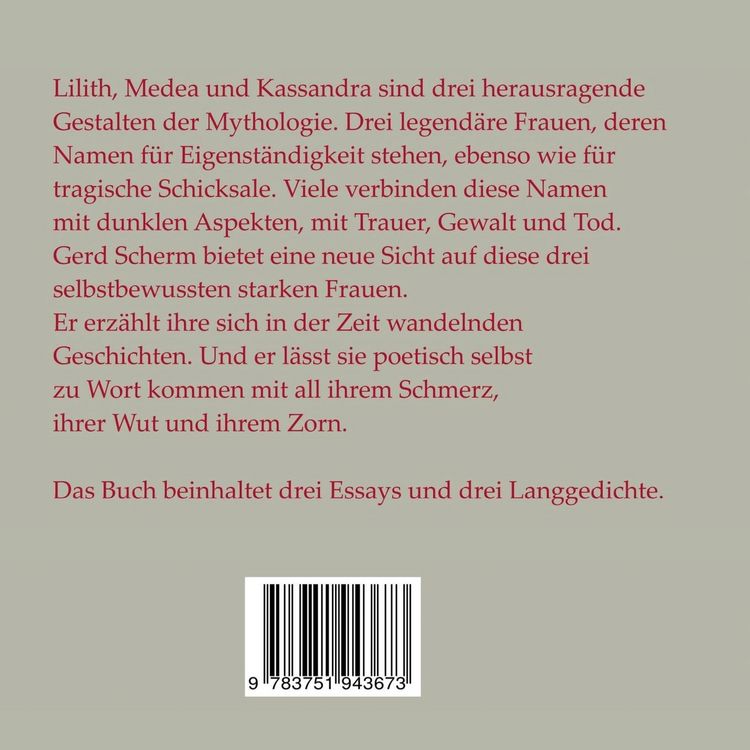Produktbild: Drei starke Frauen - Lilith Medea Kassandra