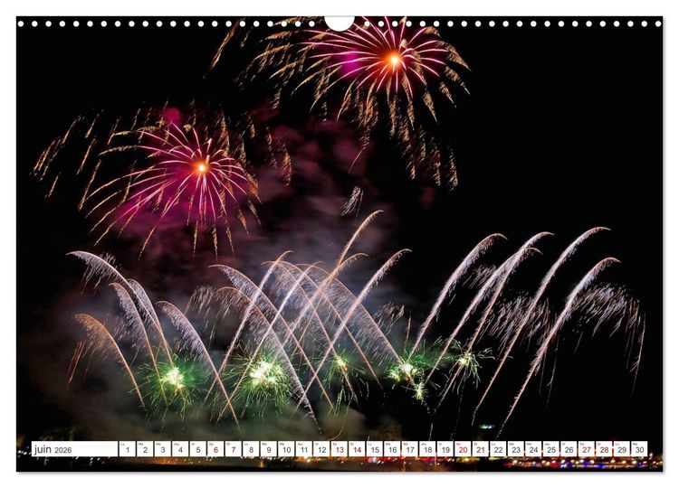 Produktbild: Feux d'Artifice - Miracles dans le ciel (Calendrier mural 2026 DIN A3 vertical), CALVENDO calendrier mensuel