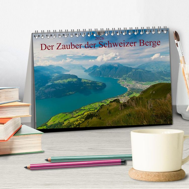 Produktbild: Der Zauber der Schweizer Berge (Tischkalender 2026 DIN A5 quer), CALVENDO Monatskalender