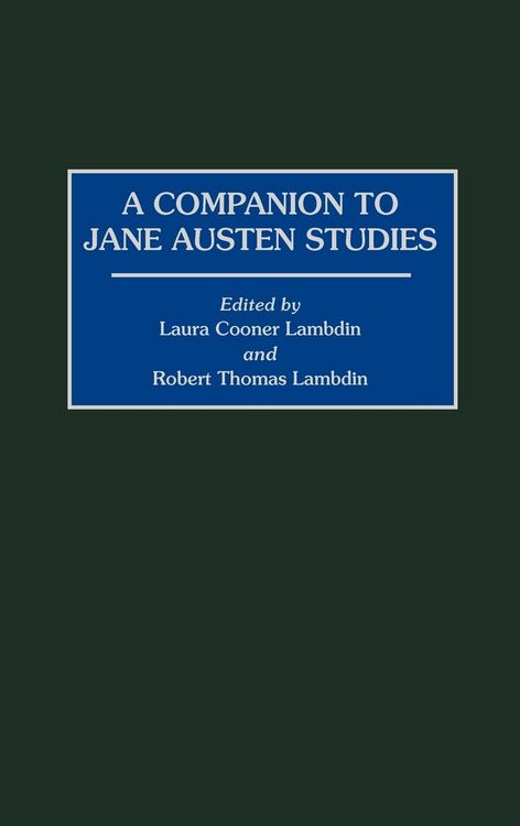 Produktbild: A Companion to Jane Austen Studies