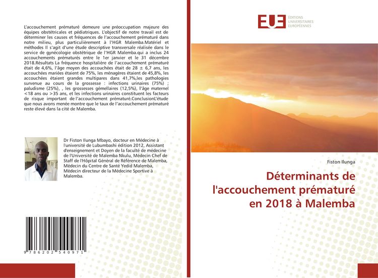 Produktbild: D&eacute;terminants de l'accouchement pr&eacute;matur&eacute; en 2018 &agrave; Malemba