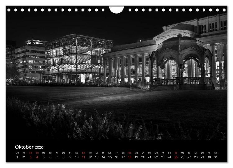 Produktbild: Stuttgart bei Nacht (Wandkalender 2026 DIN A4 quer), CALVENDO Monatskalender