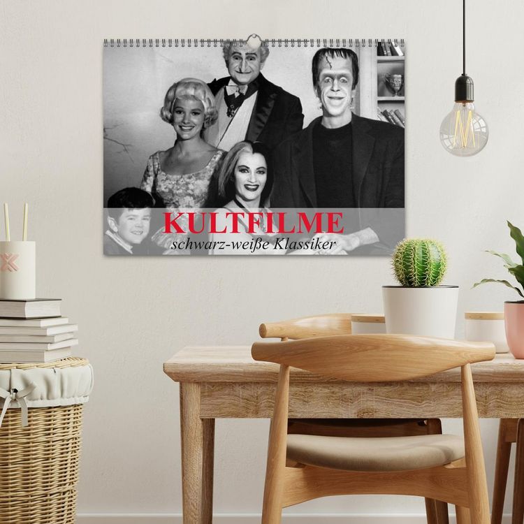 Produktbild: Kultfilme - schwarz-wei&szlig;e Klassiker (Wandkalender 2026 DIN A3 quer), CALVENDO Monatskalender
