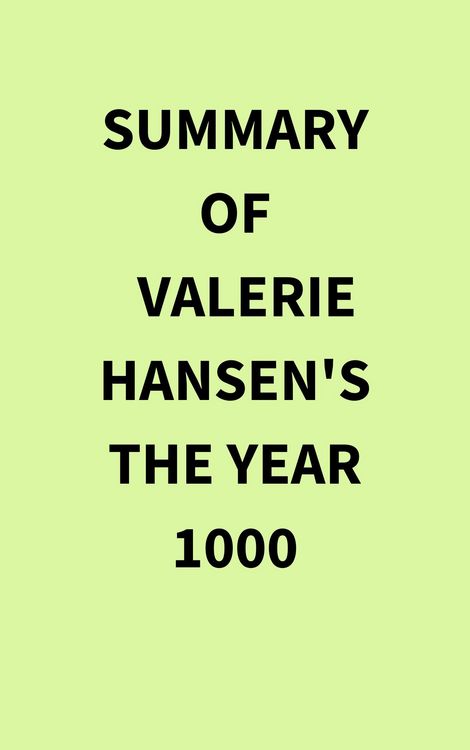 Produktbild: Summary of Valerie Hansen's The Year 1000