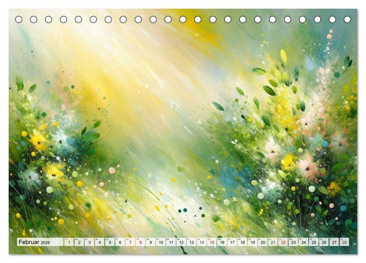 Produktbild: Action Painting: Die Energie der Gef&uuml;hlslandschaften (Tischkalender 2026 DIN A5 quer), CALVENDO Monatskalender