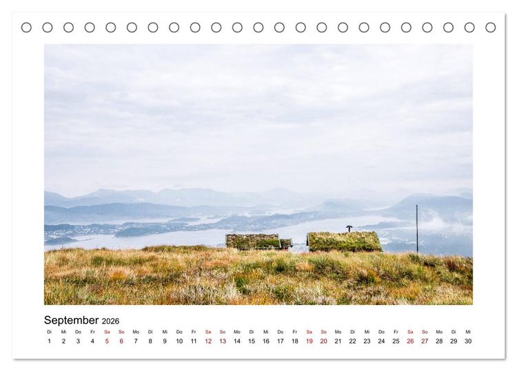 Produktbild: Norwegen Magisches Licht (Tischkalender 2026 DIN A5 quer), CALVENDO Monatskalender