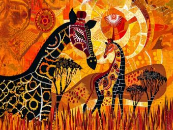 Produktbild: CALVENDO Puzzle Zwei Giraffen mit Blick zur Sonne | 1000 Teile Lege-Gr&ouml;&szlig;e 64x48cm Foto-Puzzle f&uuml;r gl&uuml;ckliche Stunden